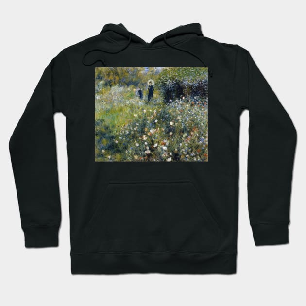 Woman with a Parasol in a Garden by Auguste Renoir Hoodie by Classic Art Stall